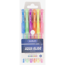 Marlin-Ink Pastel Gel Pens 6's 